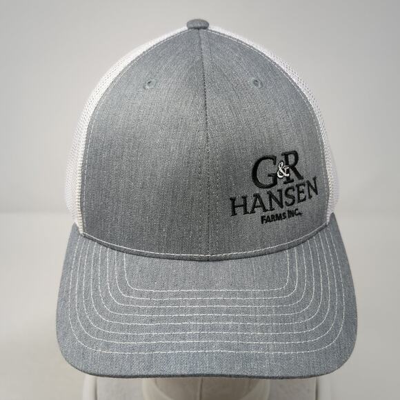 G&R Hansen Farms Inc Trucker Hat Gray One Size Adjustable Mesh Back Richardson - Picture 2 of 10